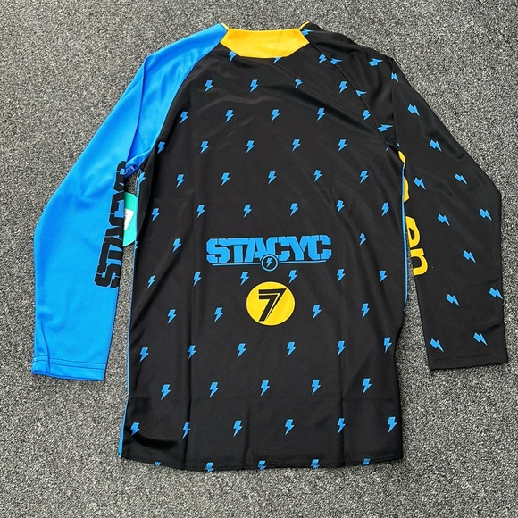 Seven MX Youth Medium Annex Stacyc Jersey Blue/Black - Picture 2 of 2